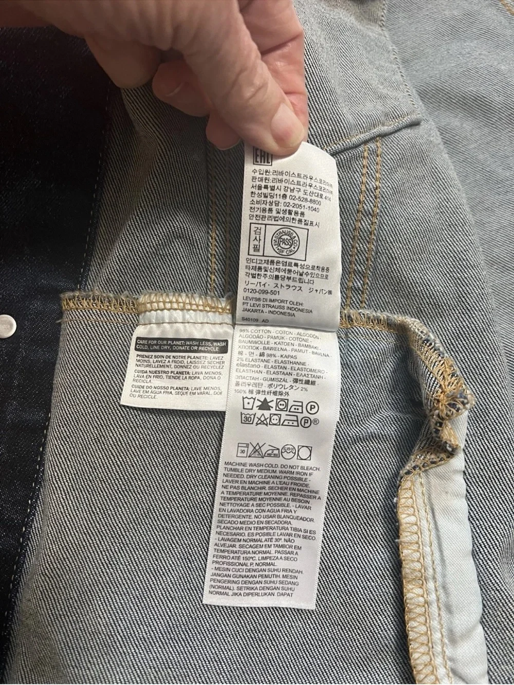 Levi’s Trucker Jacket XL Dark Wash Denim 72334-0322 Classic Button Front